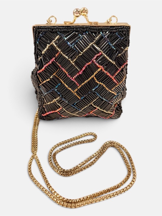 La Regale Handbags - Vintage La Regale Beaded Coin Purse Crossbody Mini Clutch Gatsby Art Deco Formal